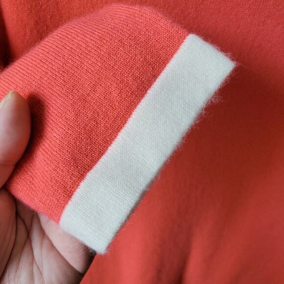 Women Talbots Coral Ivory Cashmere Cardigan PL Ladylike Retro Classic Career NEW - Picture 3 of 11